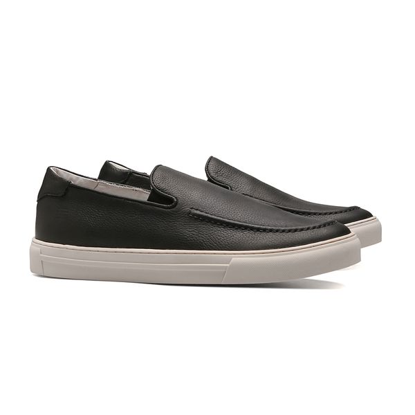 SAPATO MOCASSIM MASCULINO CASUAL EM COURO MARROM C... - SERGIO`S