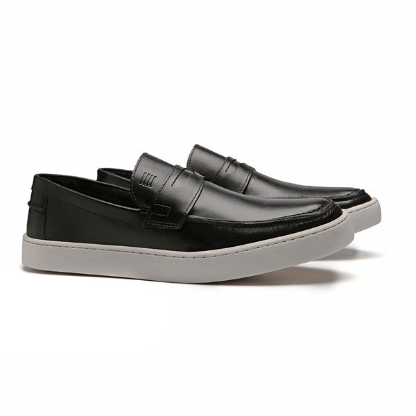 SAPATO LOAFER MASCULINO CASUAL EM COURO PRETO - 01... - SERGIO`S