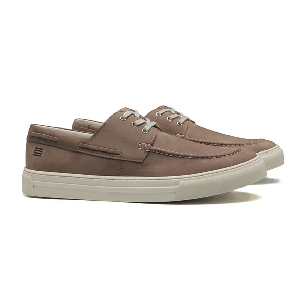 SAPATO DOCKSIDE MASCULINO CASUAL EM COURO CINZA - ... - SERGIO`S