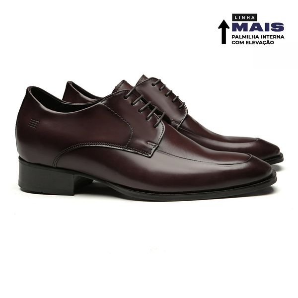 SAPATO DERBY MASCULINO SOCIAL EM COURO MARROM - 03... - SERGIO`S