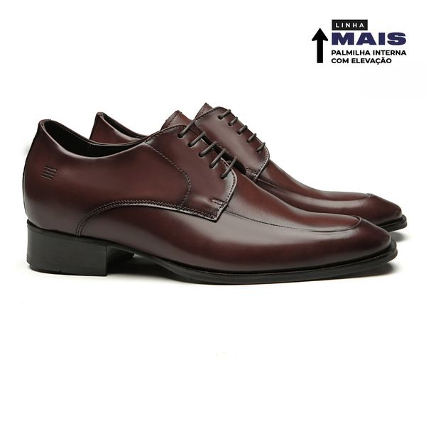 SAPATO DERBY MASCULINO SOCIAL EM COURO MARROM - 03... - SERGIO`S