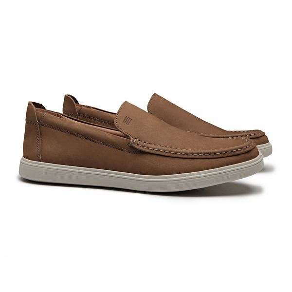 SAPATO MOCASSIM MASCULINO CASUAL EM COURO MARROM ... - SERGIO`S