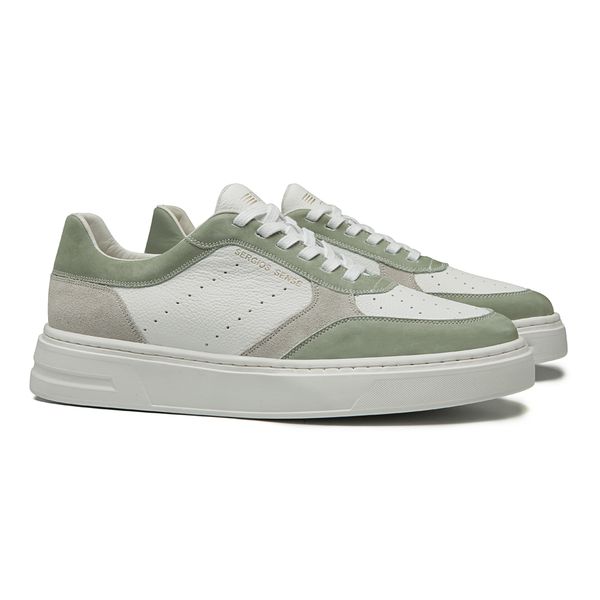 TÊNIS MASCULINO CASUAL EM COURO VERDE COM CONFORTO... - SERGIO`S