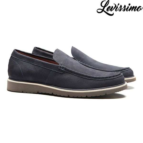 SAPATO MOCASSIM MASCULINO CASUAL EM COURO AZUL - 0... - SERGIO`S