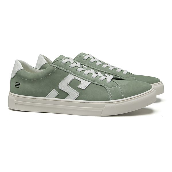 TÊNIS MASCULINO CASUAL EM COURO VERDE COM CONFORTO... - SERGIO`S