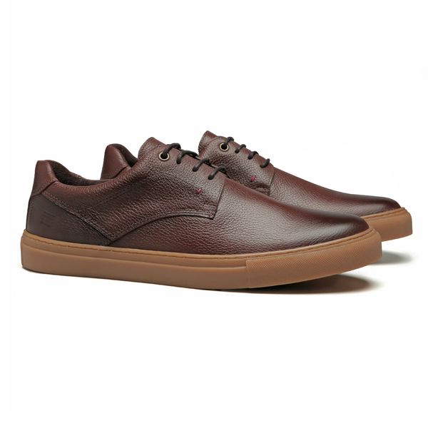 TÊNIS MASCULINO CASUAL EM COURO MARROM - 0129 1820... - SERGIO`S
