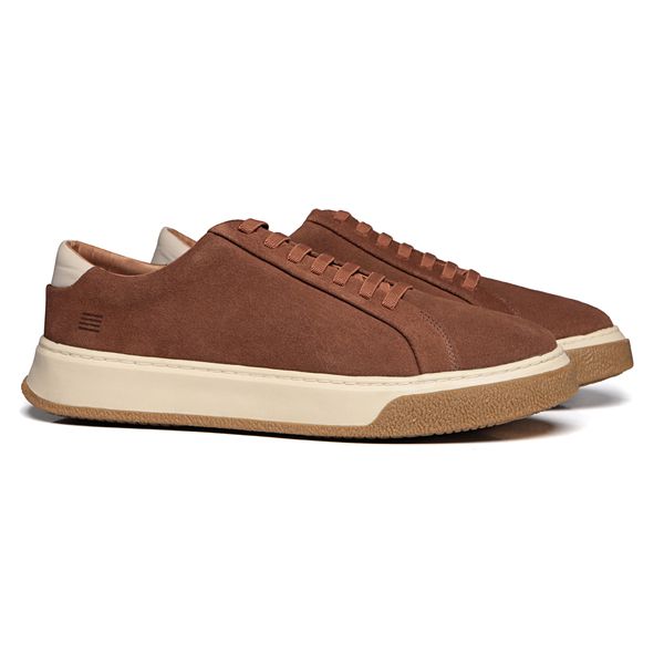 TÊNIS MASCULINO CASUAL EM COURO MARROM - 0359 1602... - SERGIO`S