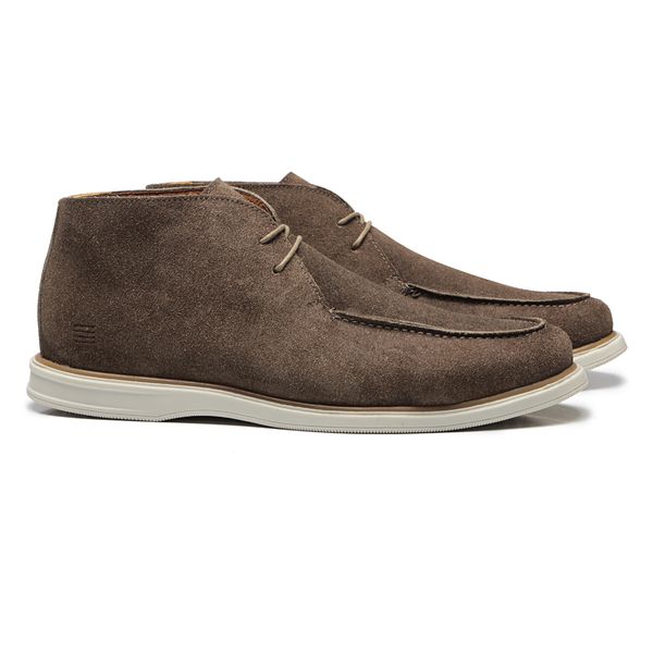 BOTA MASCULINA CASUAL EM COURO MARROM - 0029 718 C... - SERGIO`S