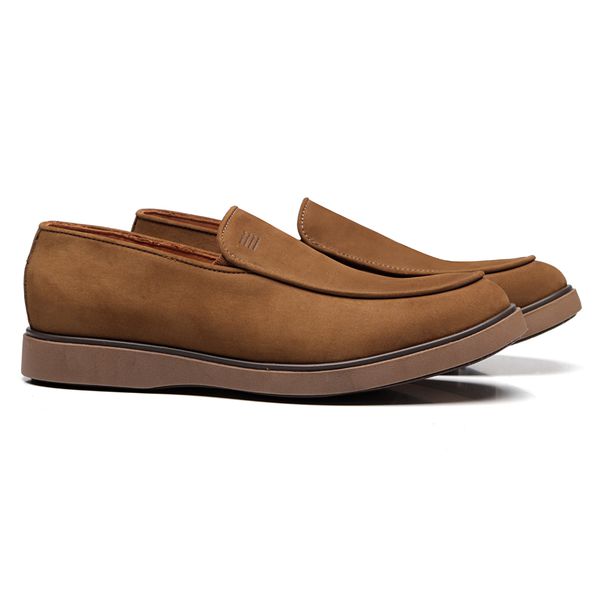 SAPATO MOCASSIM MASCULINO CASUAL EM COURO MARROM -... - SERGIO`S