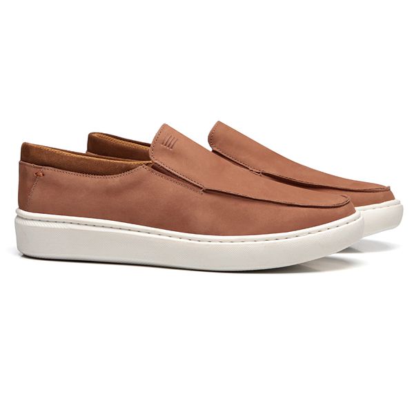 SLIP-ON MASCULINO CASUAL EM COURO MARROM - 0129 20... - SERGIO`S