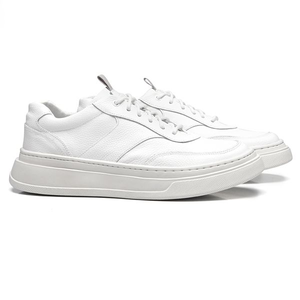 TÊNIS MASCULINO CASUAL EM COURO BRANCO - 0129 2810... - SERGIO`S