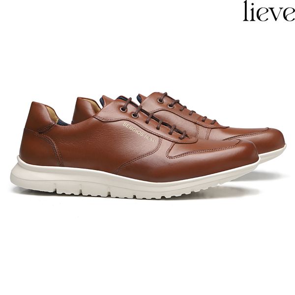 TÊNIS MASCULINO CASUAL EM COURO MARROM - 0029 488... - SERGIO`S