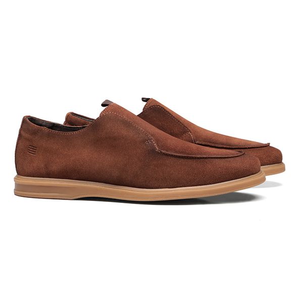 SAPATO MOCASSIM MASCULINO CASUAL EM COURO MARROM -... - SERGIO`S