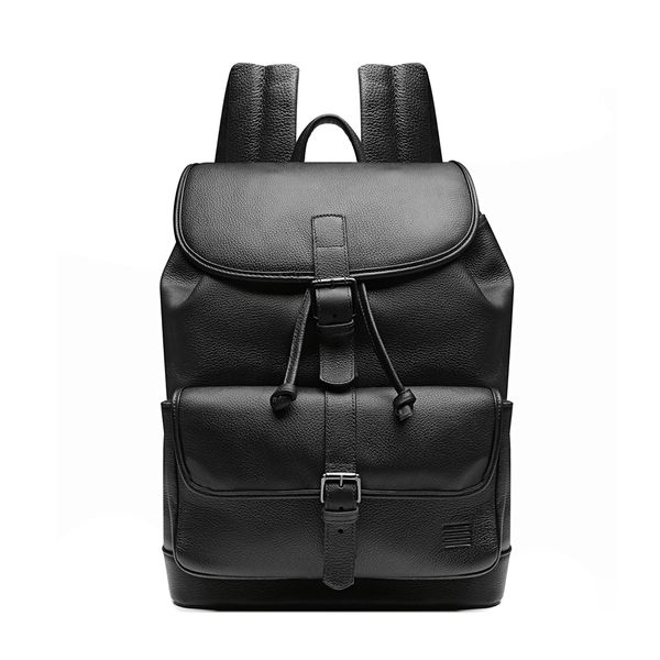 Mochila Porta Notebook Masculina Em Couro Preto - ... - SERGIO`S