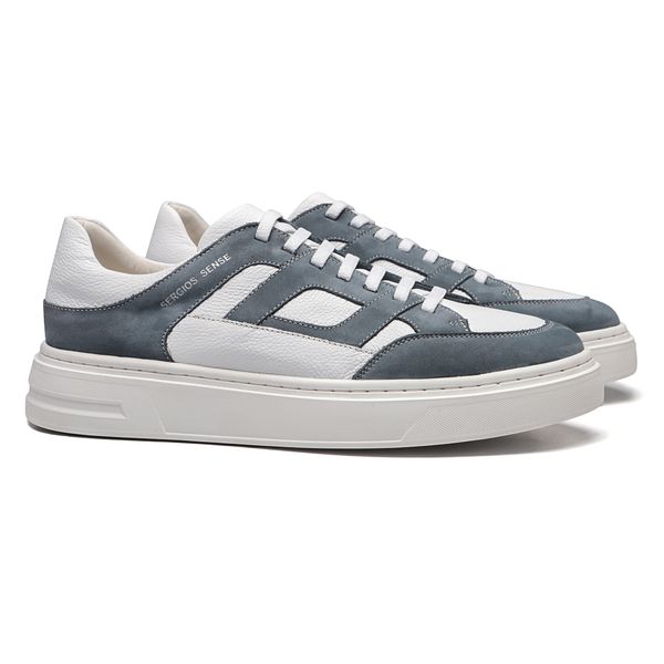 TÊNIS MASCULINO CASUAL EM COURO AZUL COM CONFORTO ... - SERGIO`S