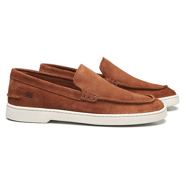 SAPATO MOCASSIM MASCULINO CASUAL EM COURO MARROM -... - SERGIO`S