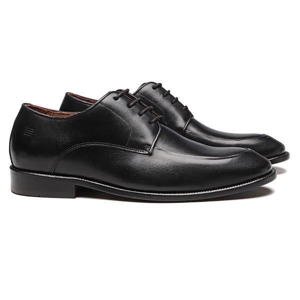  SAPATO DERBY MASCULINO SOCIAL EM COURO PRETO COM ... - SERGIO`S