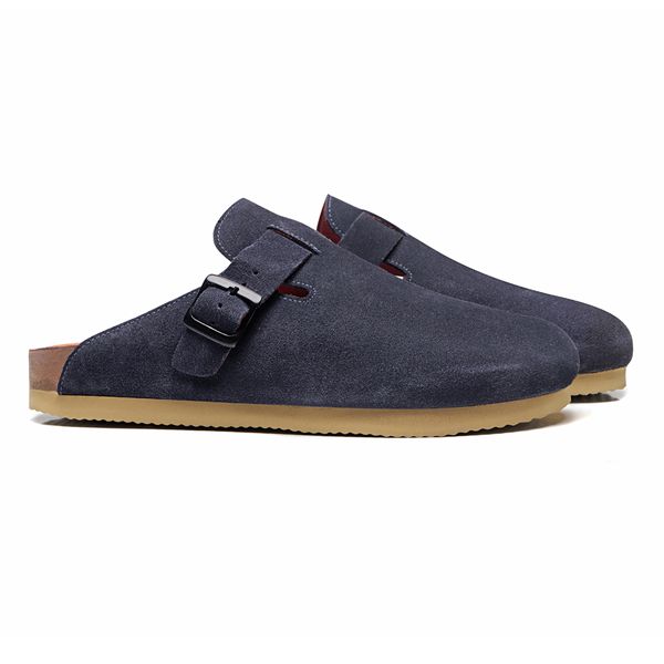 SANDÁLIA MASCULINA CLOG EM COURO MARINHO - 0043 12... - SERGIO`S