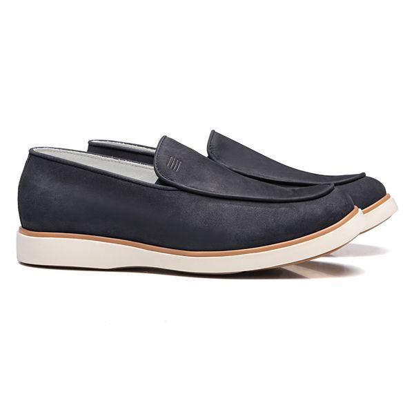 SAPATO MOCASSIM MASCULINO CASUAL EM COURO AZUL - 0... - SERGIO`S