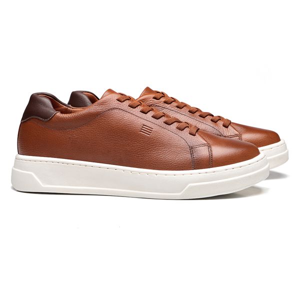 TÊNIS MASCULINO CASUAL EM COURO MARROM - 0129 2300... - SERGIO`S