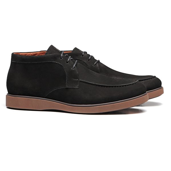 BOTA DERBY MASCULINA CASUAL EM COURO PRETO - 0219 ... - SERGIO`S