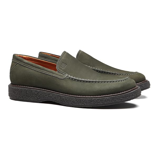 SAPATO MOCASSIM MASCULINO CASUAL EM COURO VERDE MU... - SERGIO`S