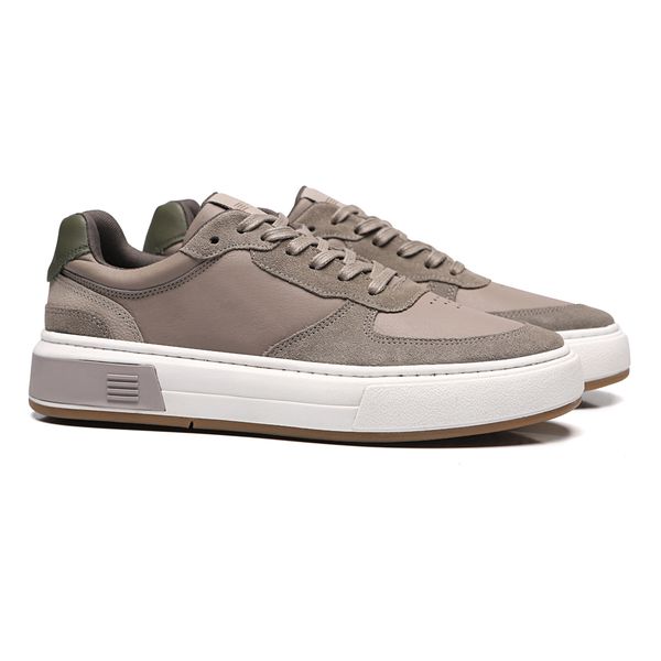 TÊNIS MASCULINO CASUAL EM COURO CINZA - 0023 29102... - SERGIO`S