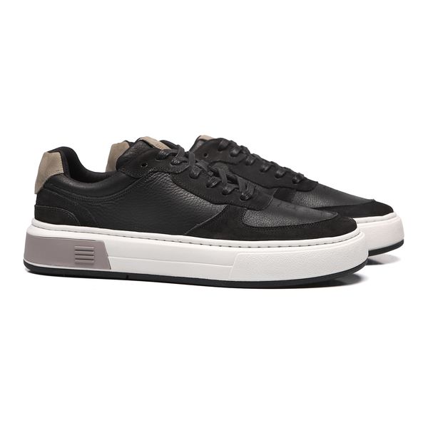 TÊNIS MASCULINO CASUAL EM COURO PRETO - 0023 29102... - SERGIO`S