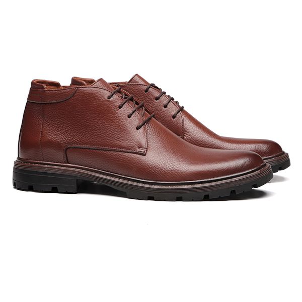 BOTA CHELSEA MASCULINA CASUAL EM COURO MARROM - 00... - SERGIO`S