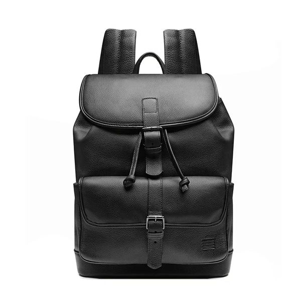 Mochila Porta Notebook Masculina Em Couro Preto - ... - SERGIO`S