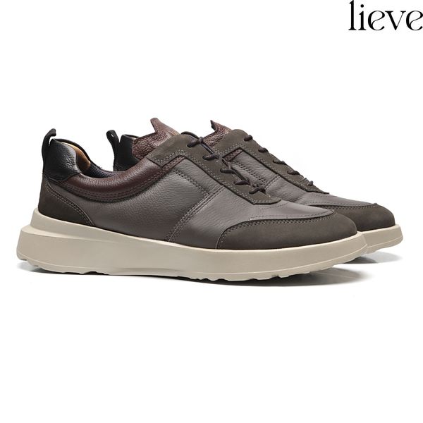 TÊNIS CONSTANTINO MASCULINO CASUAL EM COURO MARROM... - SERGIO`S