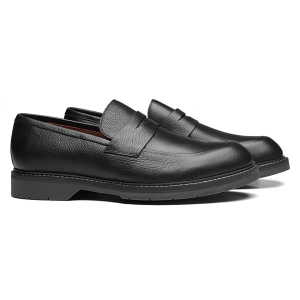 SAPATO MASCULINO LOAFER GIUSEPPE EM COURO PRETO CO... - SERGIO`S