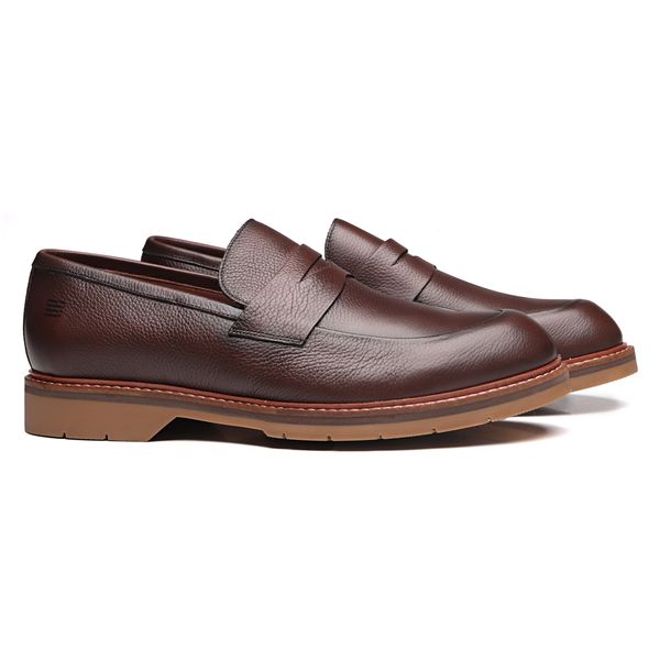 SAPATO MASCULINO LOAFER GIUSEPPE EM COURO MARROM C... - SERGIO`S