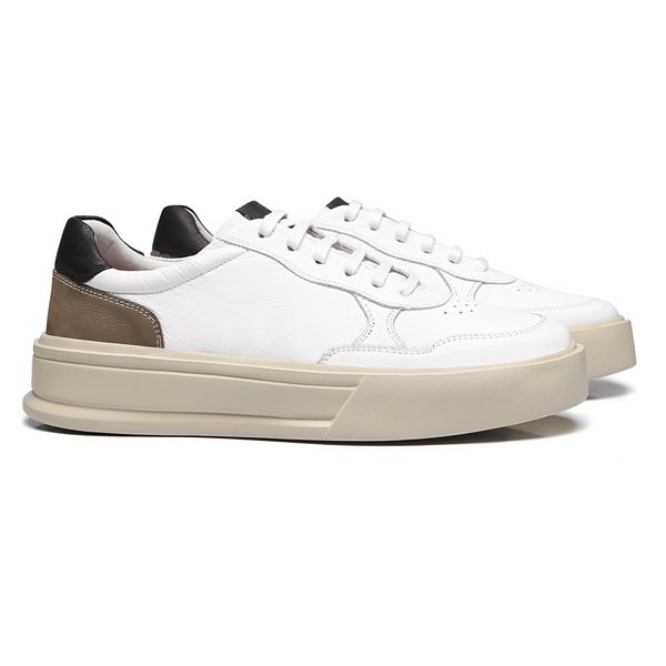 TÊNIS MASCULINO CASUAL EM COURO BRANCO - 0037 7150... - SERGIO`S