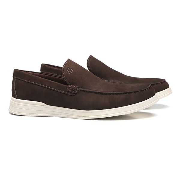 SAPATO MOCASSIM MASCULINO CASUAL EM COURO MARROM ... - SERGIO`S