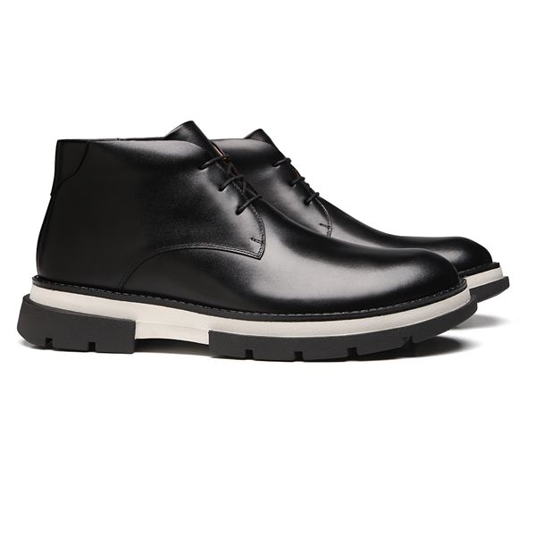 BOTA DERBY MASCULINA CASUAL EM COURO PRETO - 0037 ... - SERGIO`S