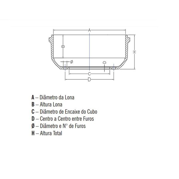 Tambor Freio Dianteiro MB1111 / 113 Batista 1005