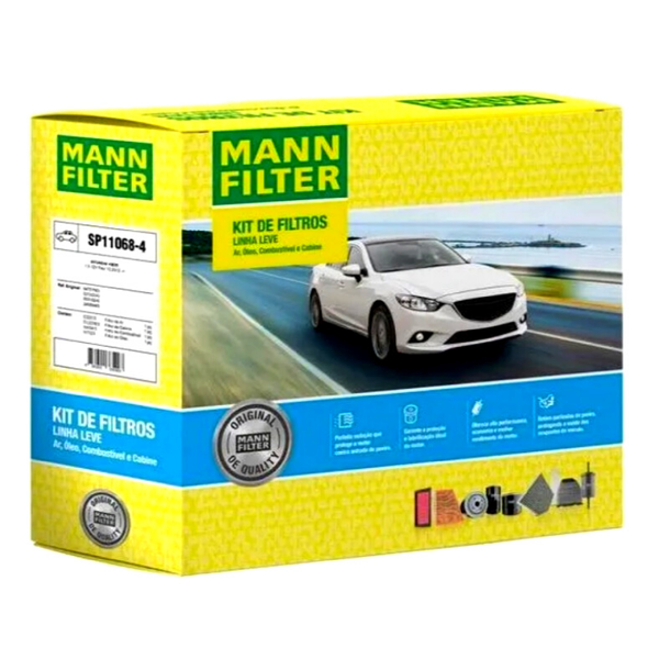 Kit Filtros Revisão Hyundai HB20 1.0 16v Flex - Mann SP110684