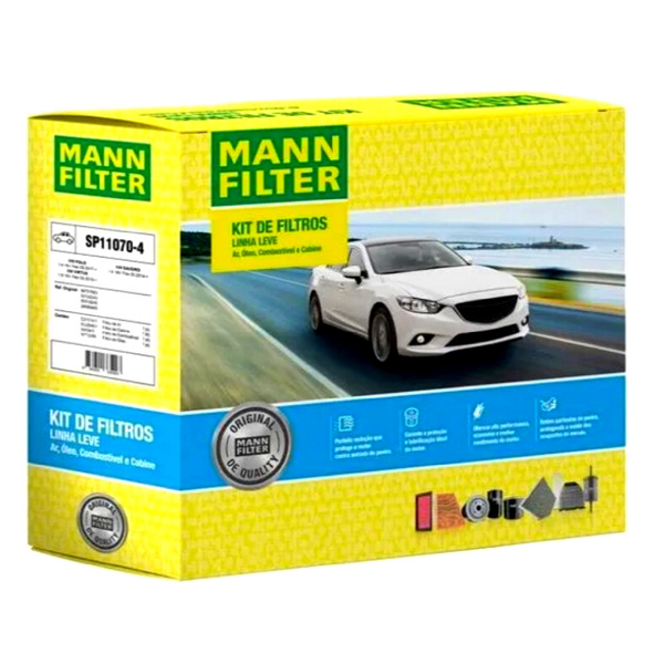 Kit Filtros Revisão VW Polo, Saveiro, Vitrus 1.6 16v MSI - Mann SP110704