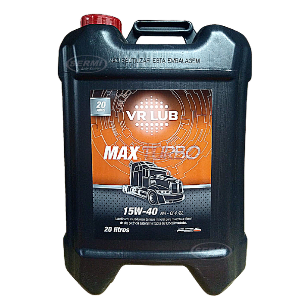 Óleo Motor Diesel 15W40 VR Lub MAX Turbo - Balde 20 Litros 