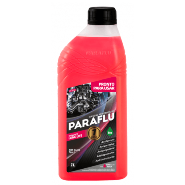 Aditivo Radiador Pronto Uso Orgânico Paraflu Rosa 1 litro 3004