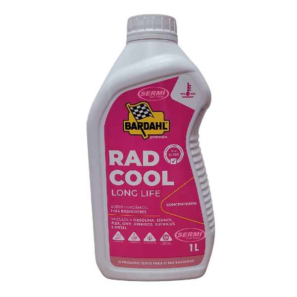 Aditivo Radiador Bardahl Rad Cool Long Life Rosa Concentrado 1L