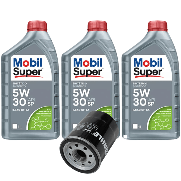Kit Troca de Óleo 5W30 Mobil Motor Fiat Fire 1.0 Evo 1.4 8v Palio Siena Doblo Strada Uno Fiorino Punto