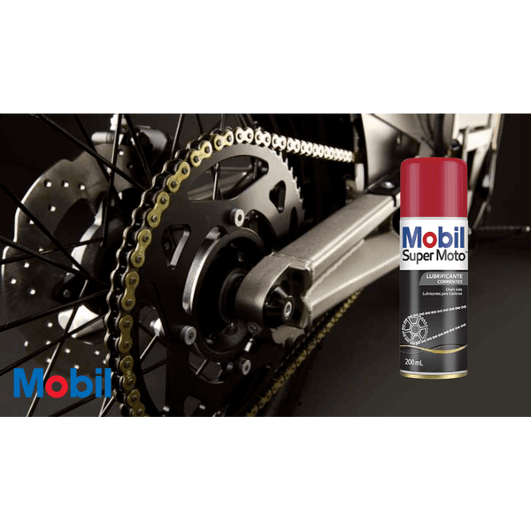 Lubrificante de Correntes Spray Para Motos Mobil Super Chain Lube