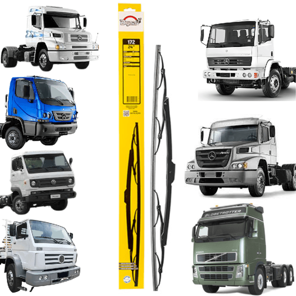 Palheta Limpador Parabrisa Caminhão VW Worker Delivery MB Accelo Atron HPN Volvo FH Dyna 172
