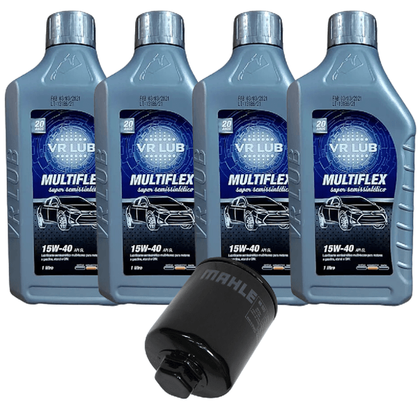 Kit Troca de Óleo 15w40 Gol Voyage Saveiro Fox G2 G3 G4 G5 Motor 1.0 1.6 AT EA111 Power AP 1.8 2.0 Gasolina Flex Etanol