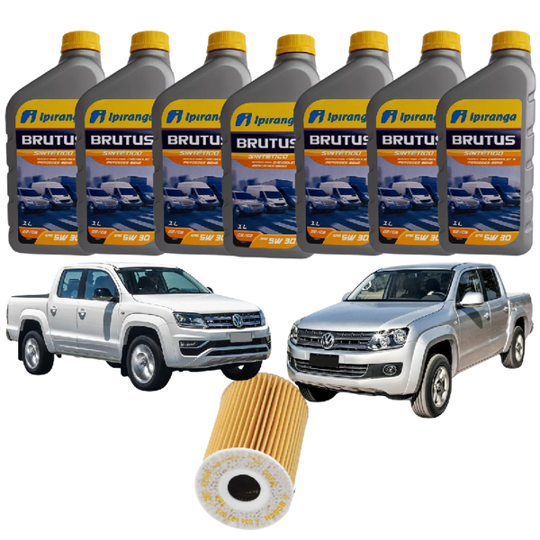 Kit de Troca Óleo Ipiranga Sintético 5w30 Motor Diesel Amarok 2.0 16v 2015/ Volkswagen