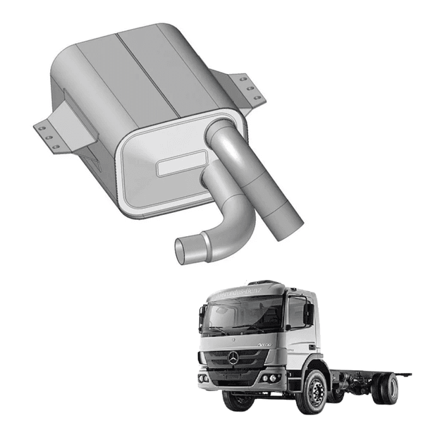 Silencioso Abafador MB Atego 1315 1418 1518 1718 OM904 Euro 3 4 cilindros 2004/ Bepo M089K A9584900201
