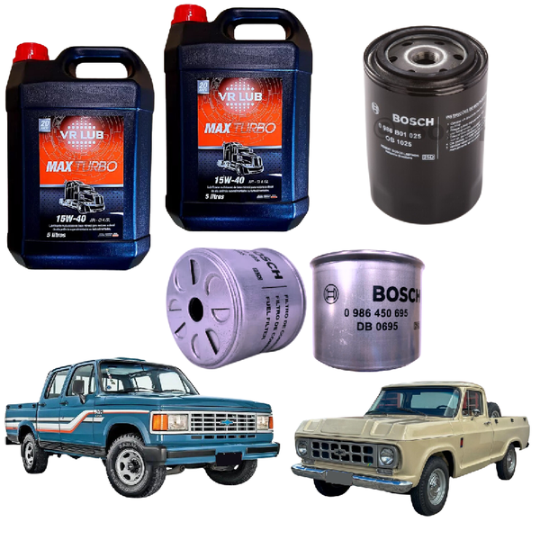 Kit Troca de Óleo D10 D20 D40 Motor Perkins Q20B 4236 GM Chevrolet com Filtros