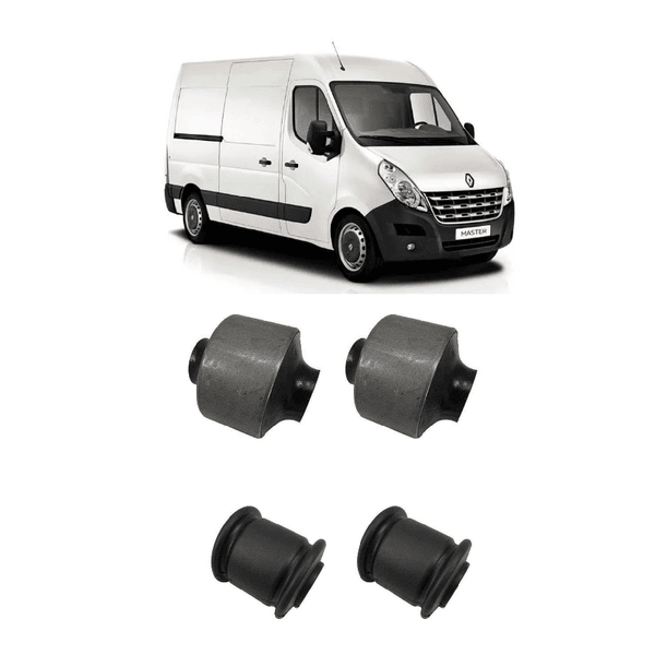 Kit 4 Buchas Bandejas Inferior Diant. Van Renault Master Nova 2013/